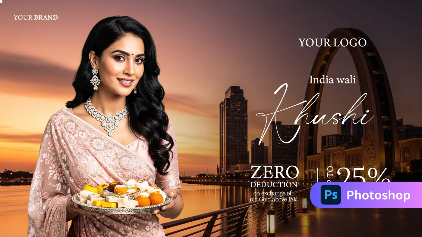 Premium Indian Jewelry Festival Ad Template