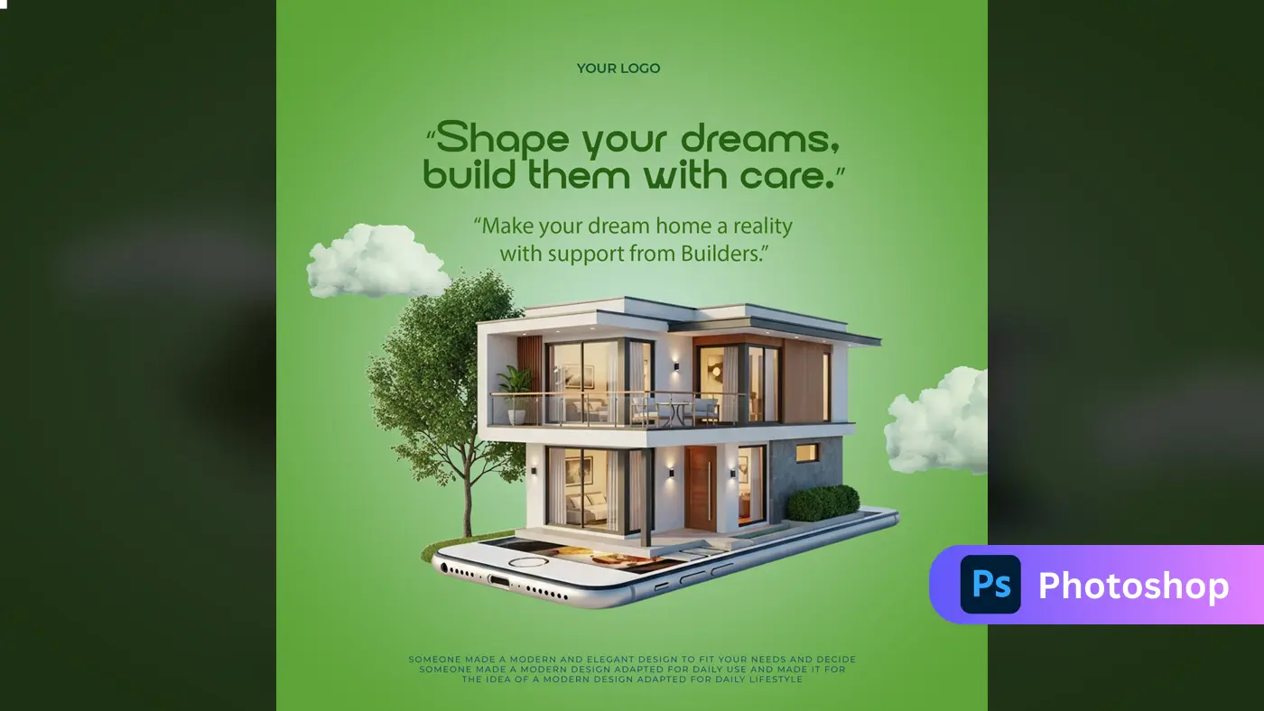 Modern Real Estate Builder Ad Template