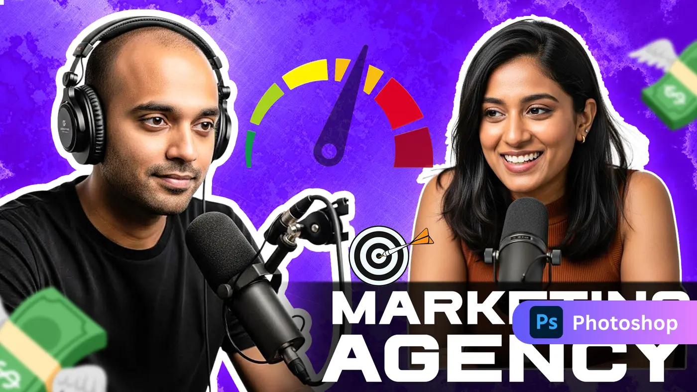 Marketing Agency Podcast Thumbnail Template
