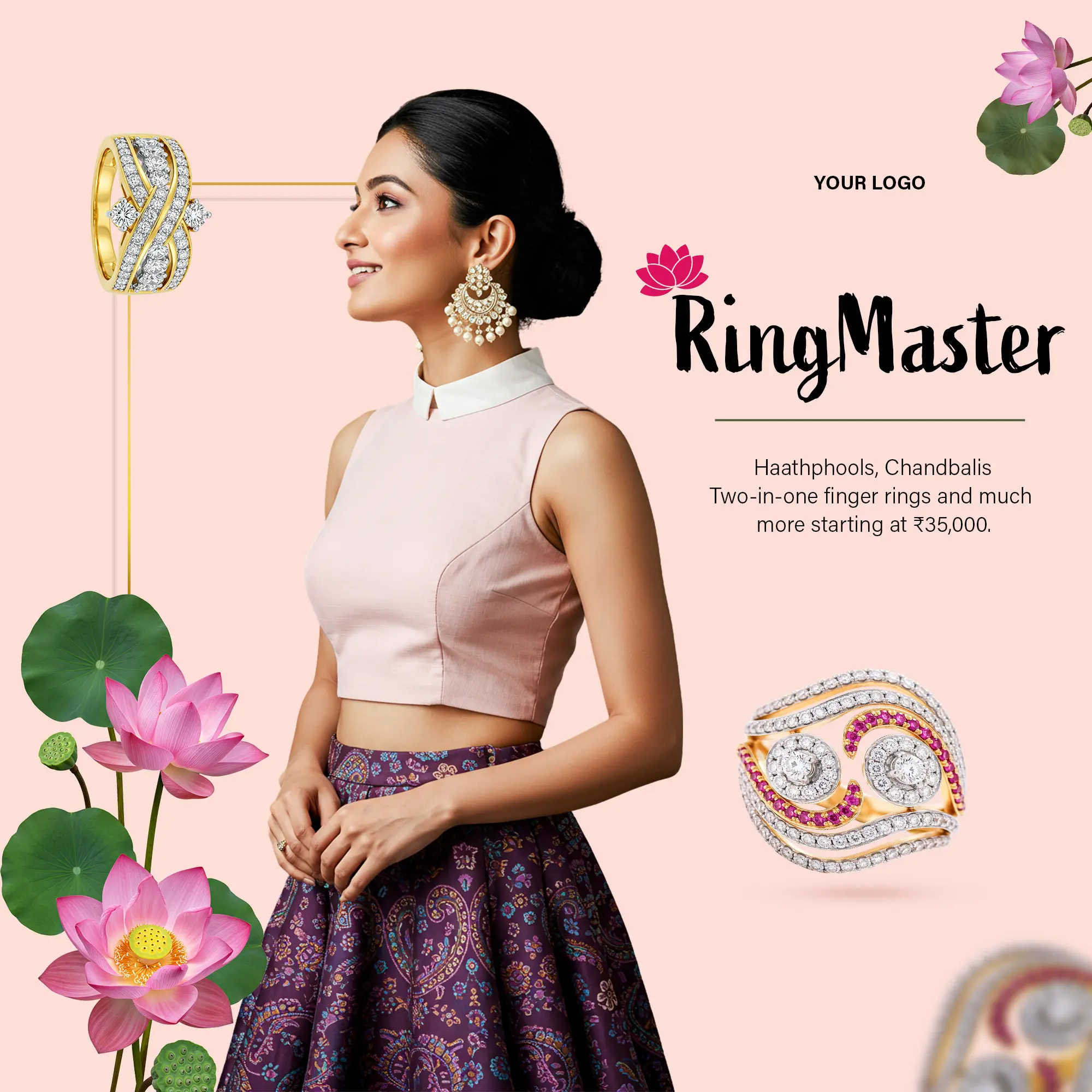 Luxury Diamond Ring Promotion Template
