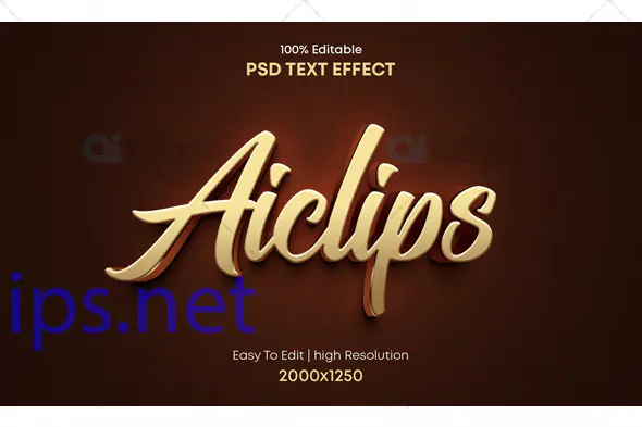 Luxurious Gold Script Text Effect PSD