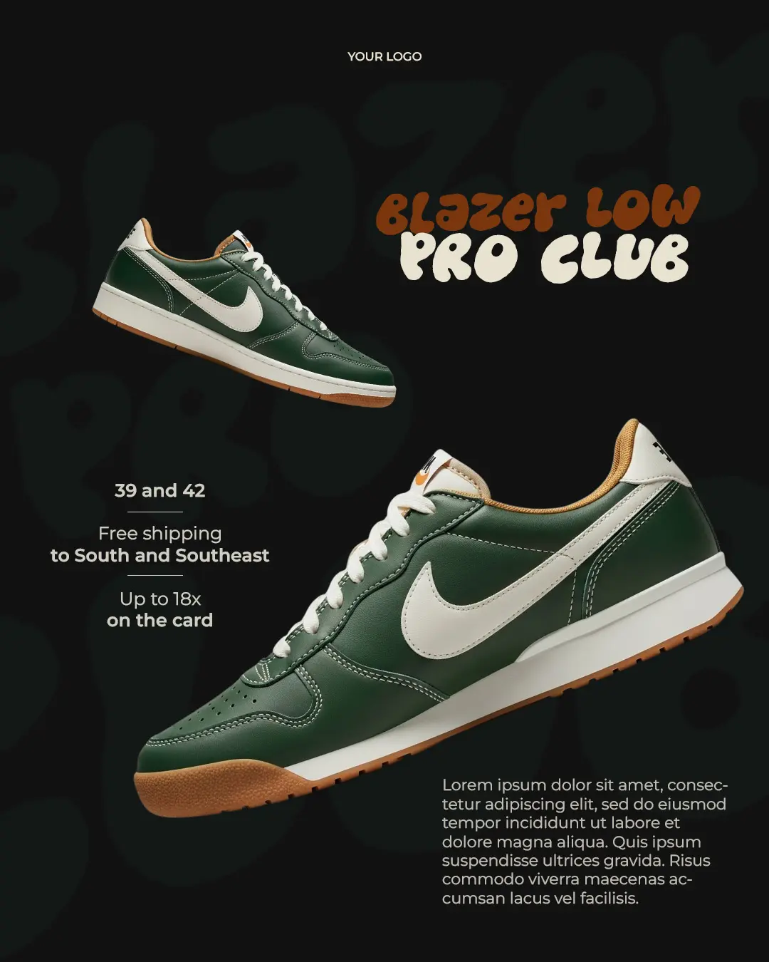Stylish Sneaker Ad Template