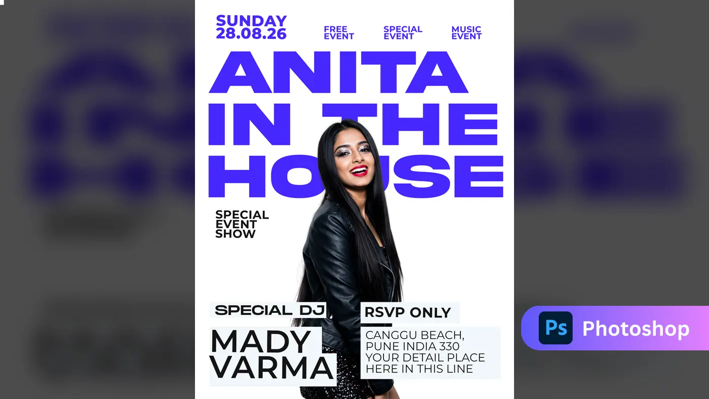 Stylish Event Flyer Photoshop Template for Professionals