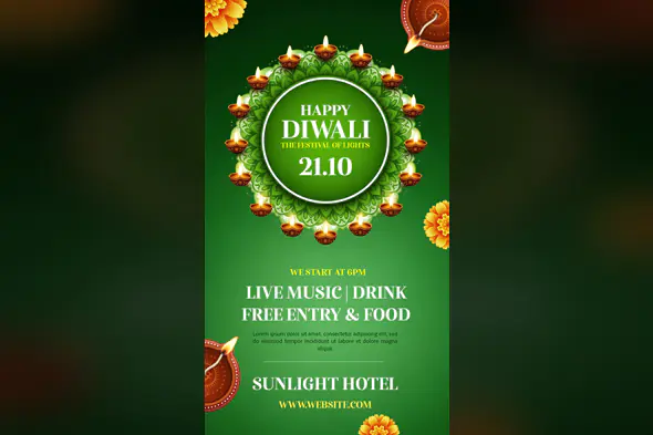Diwali Celebration Event Flyer Template