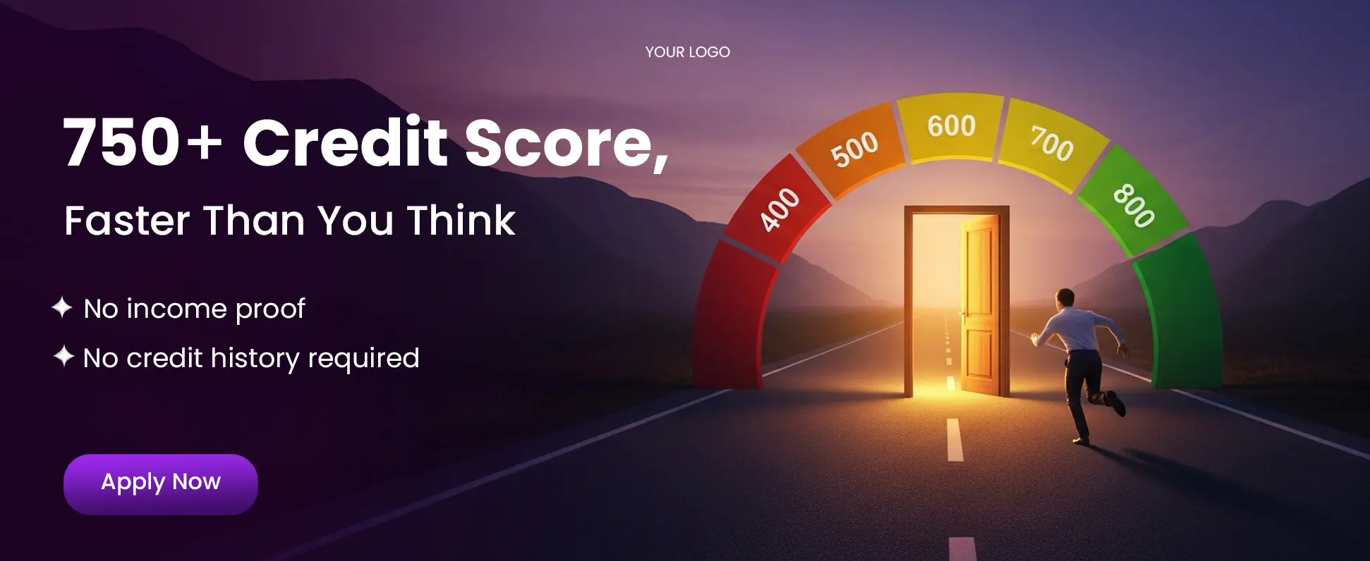 Credit Score & Loan Approval Ad Template