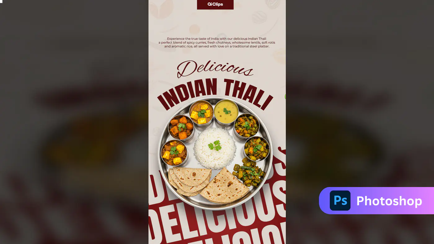 Indian Thali Restaurant Promotion Template