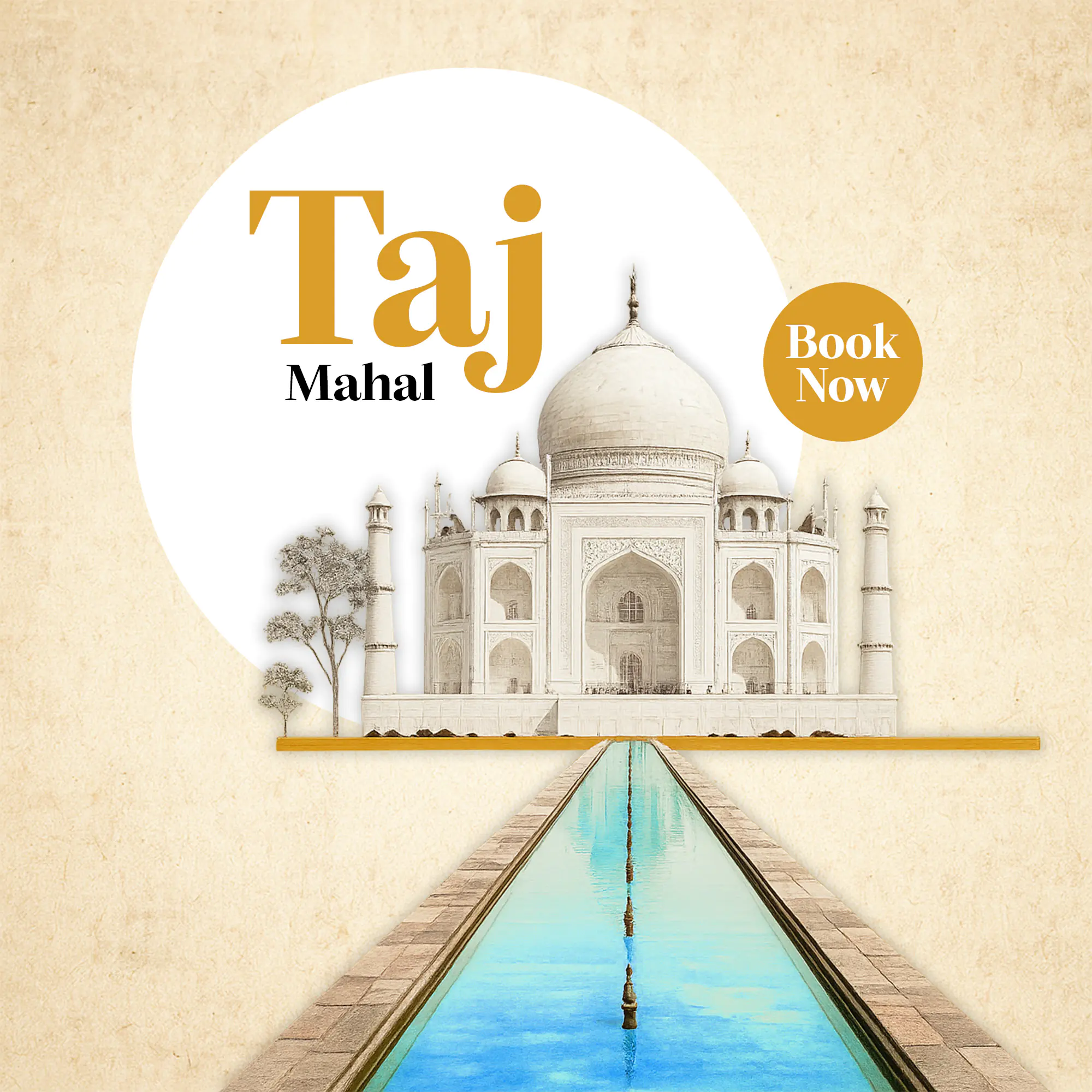 Taj Mahal Travel Promotion Template