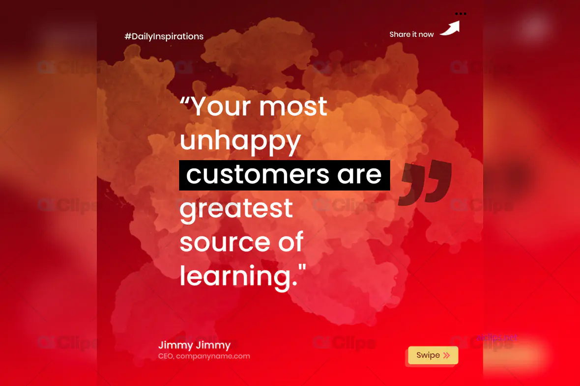Inspirational Quote Social Media Post PSD Template