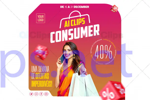 Consumer Week Sale Banner PSD Template
