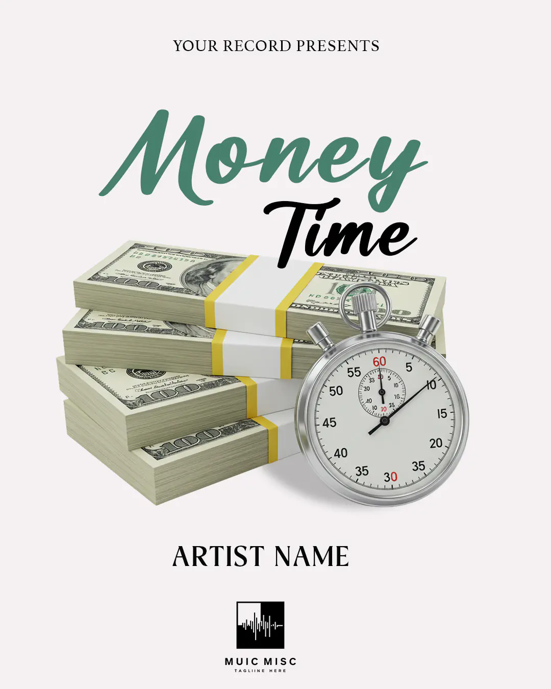 Enhanced Money Time Album Cover Template
