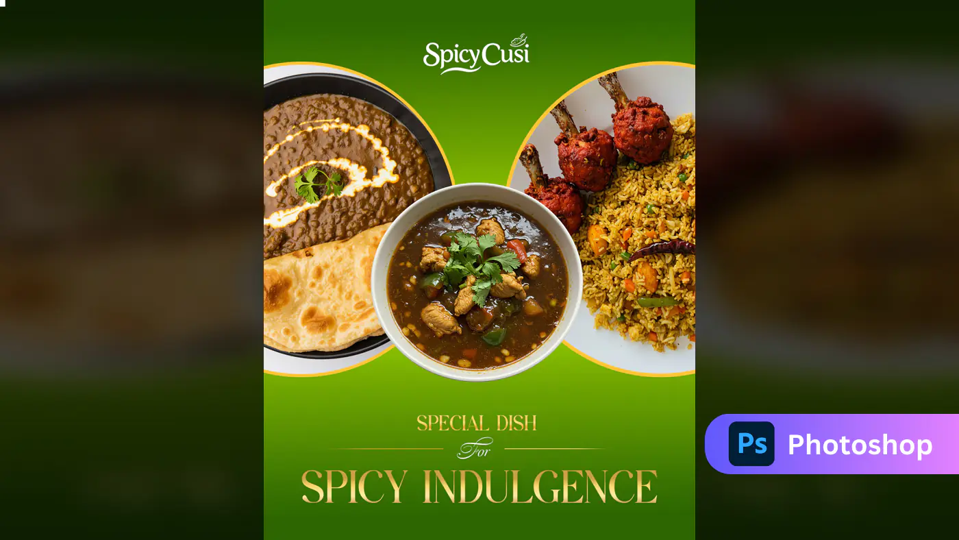 Spicy Indian Cuisine Promotion Template