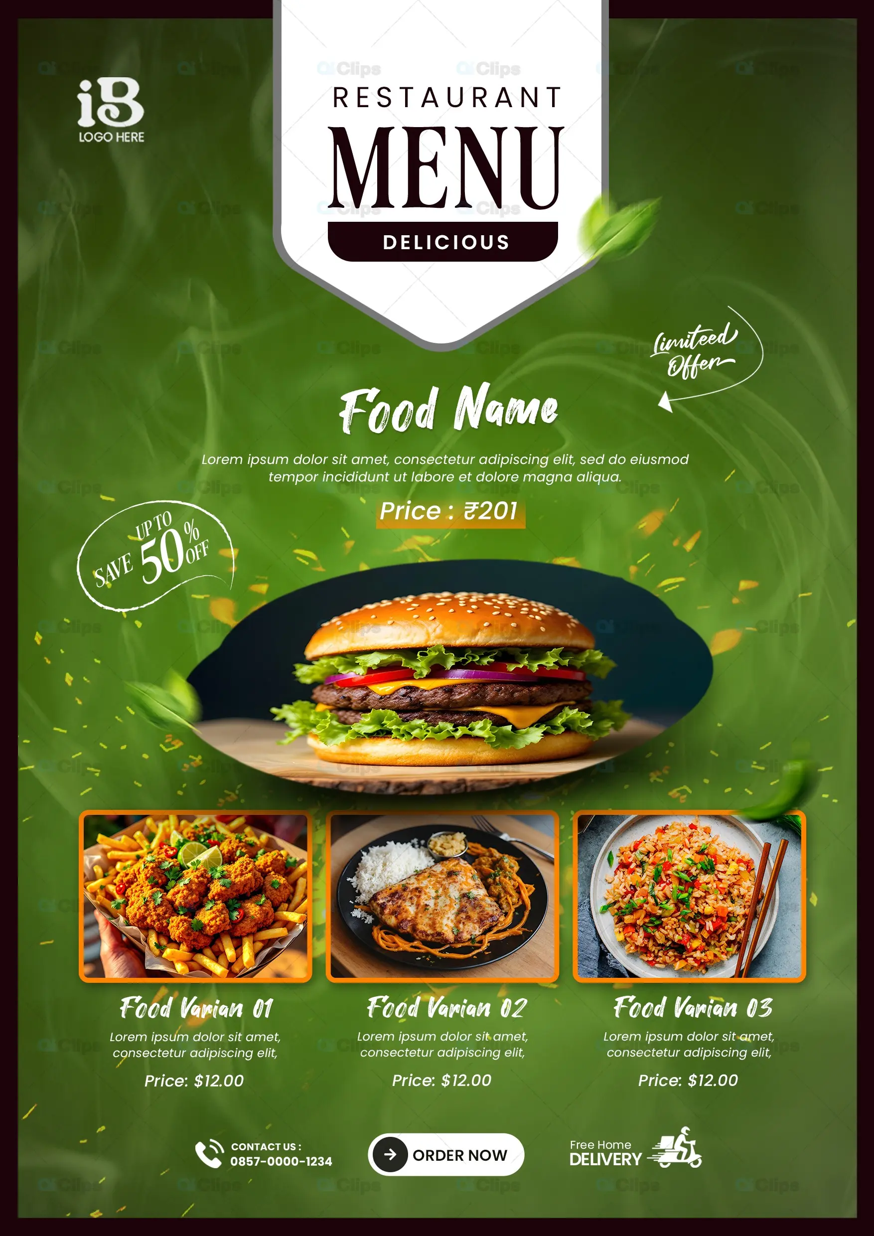 New Modern Restaurant Menu PSD Template