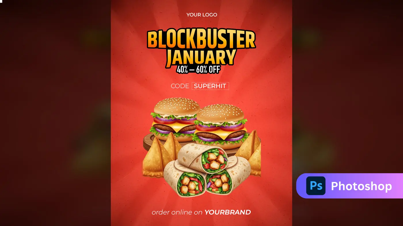 Blockbuster Food Deal Social Media Template