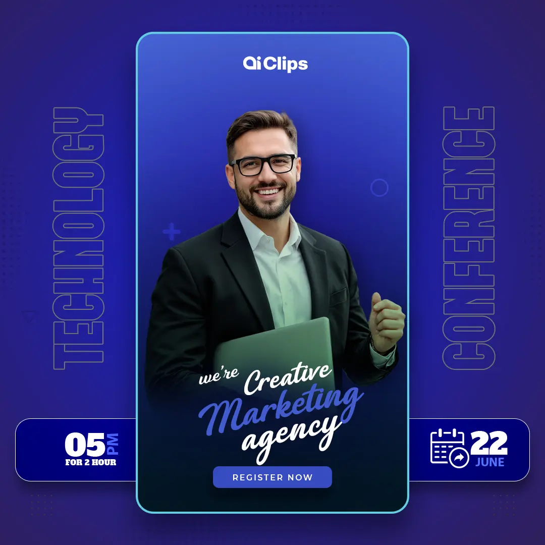 Creative Marketing Agency Professional Portrait Template