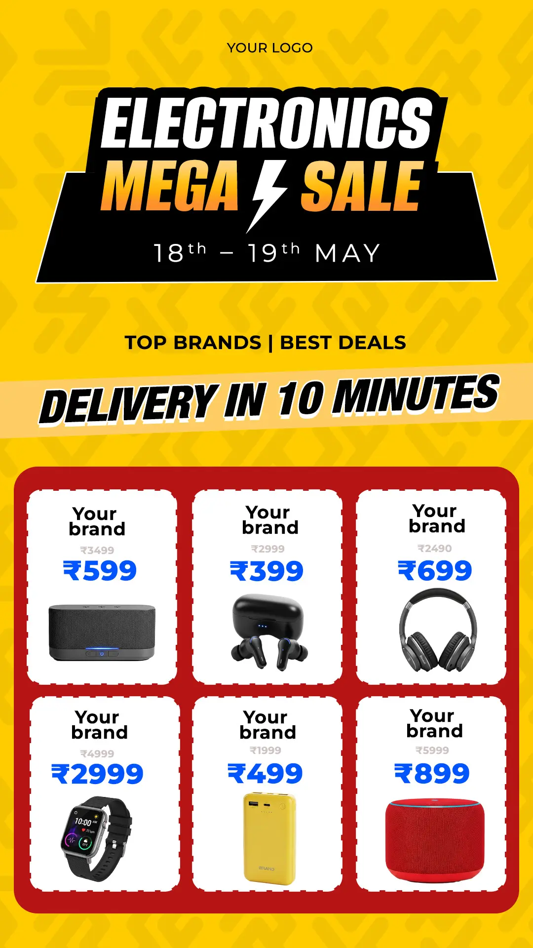 Electronics Mega Sale Banner Template