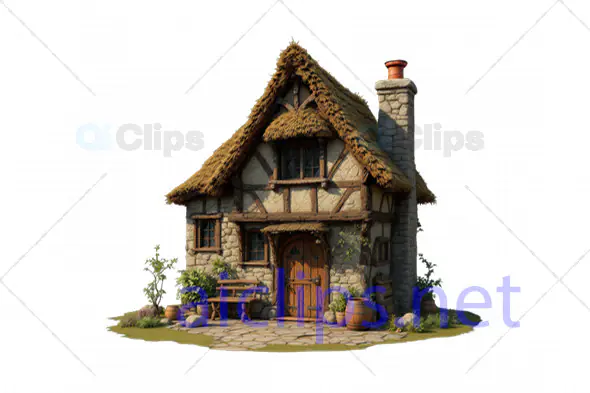 Quaint Medieval Cottage - 3D Model