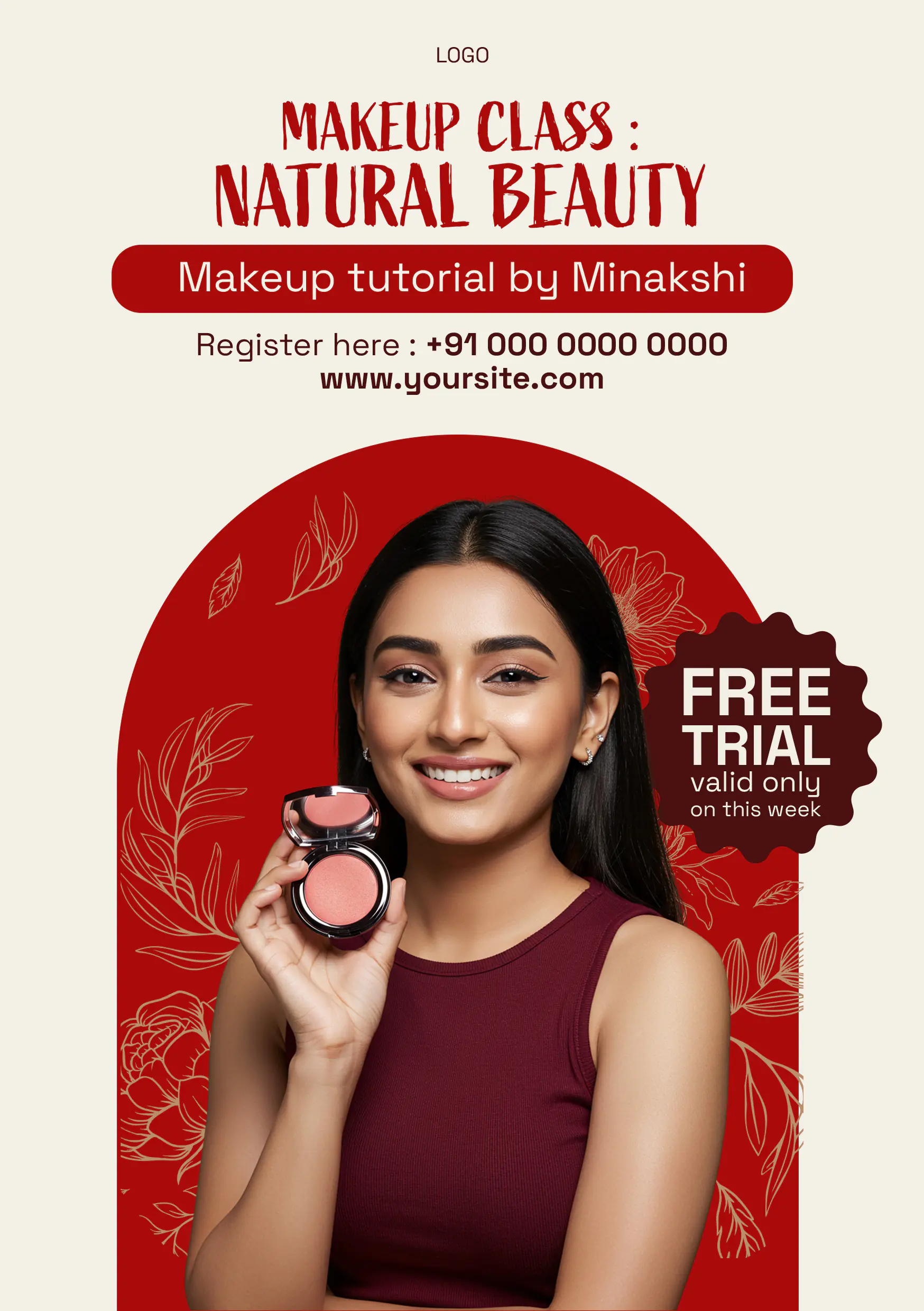 Natural Beauty Makeup Workshop Template