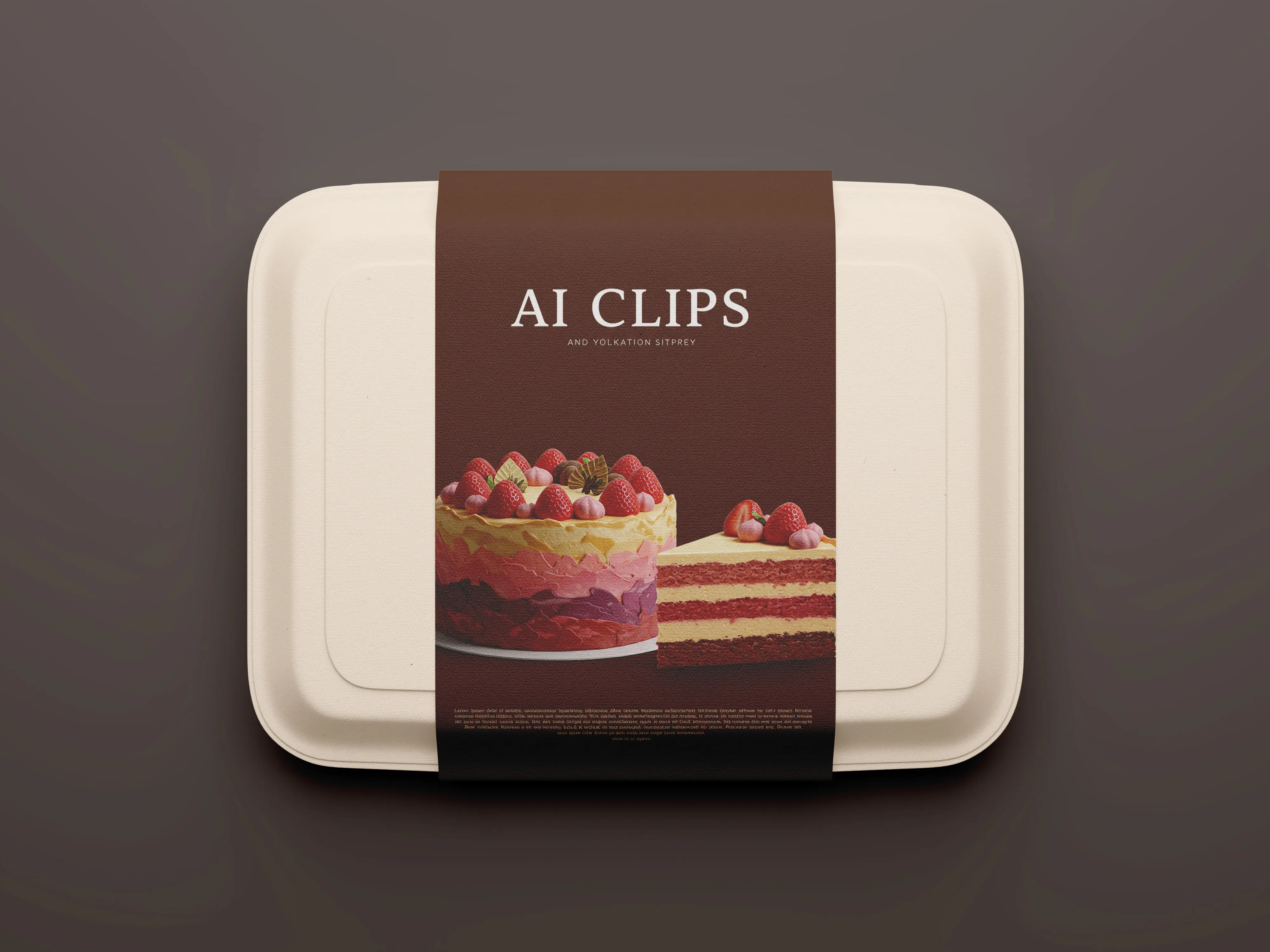 Cake Box Packaging Mockup