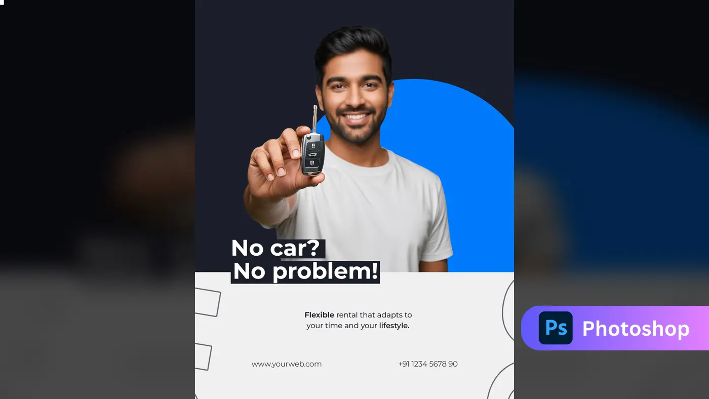 Car Rental Service Ad Template