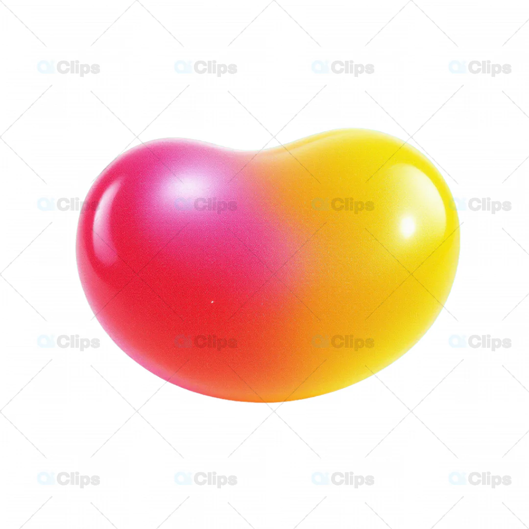 Vibrant Gradient Heart-Shaped 3D Blob Model
