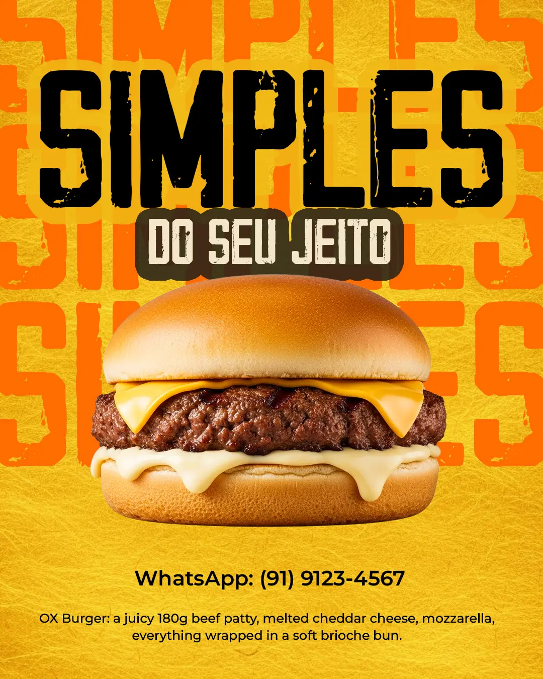 Gourmet Burger Social Media Ad Template