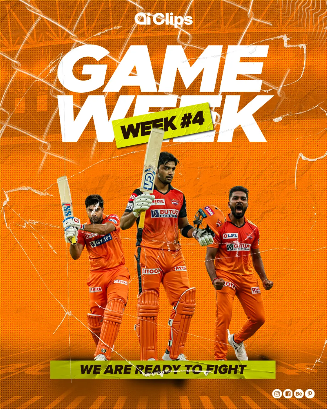 Dynamic Cricket Game Week 4 Photoshop Template
