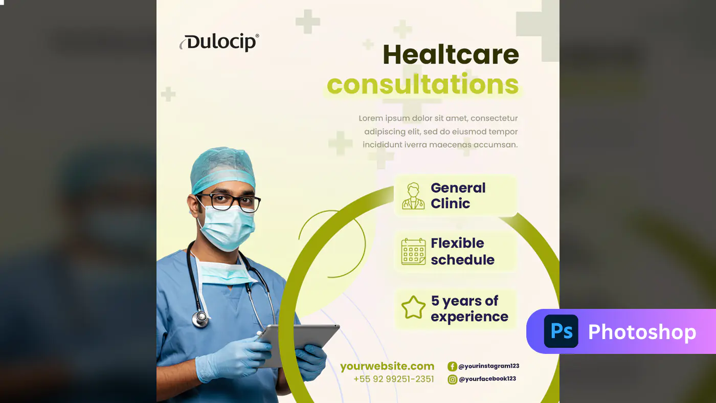 Healthcare Consultation Service Ad Template