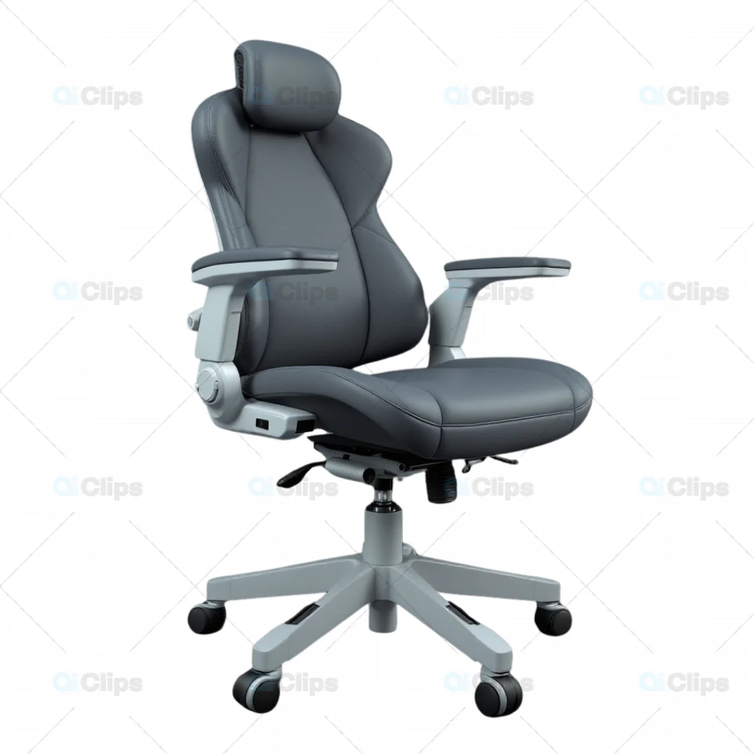 Premium 3D Ergonomic Executive Office Chair Model in Gray