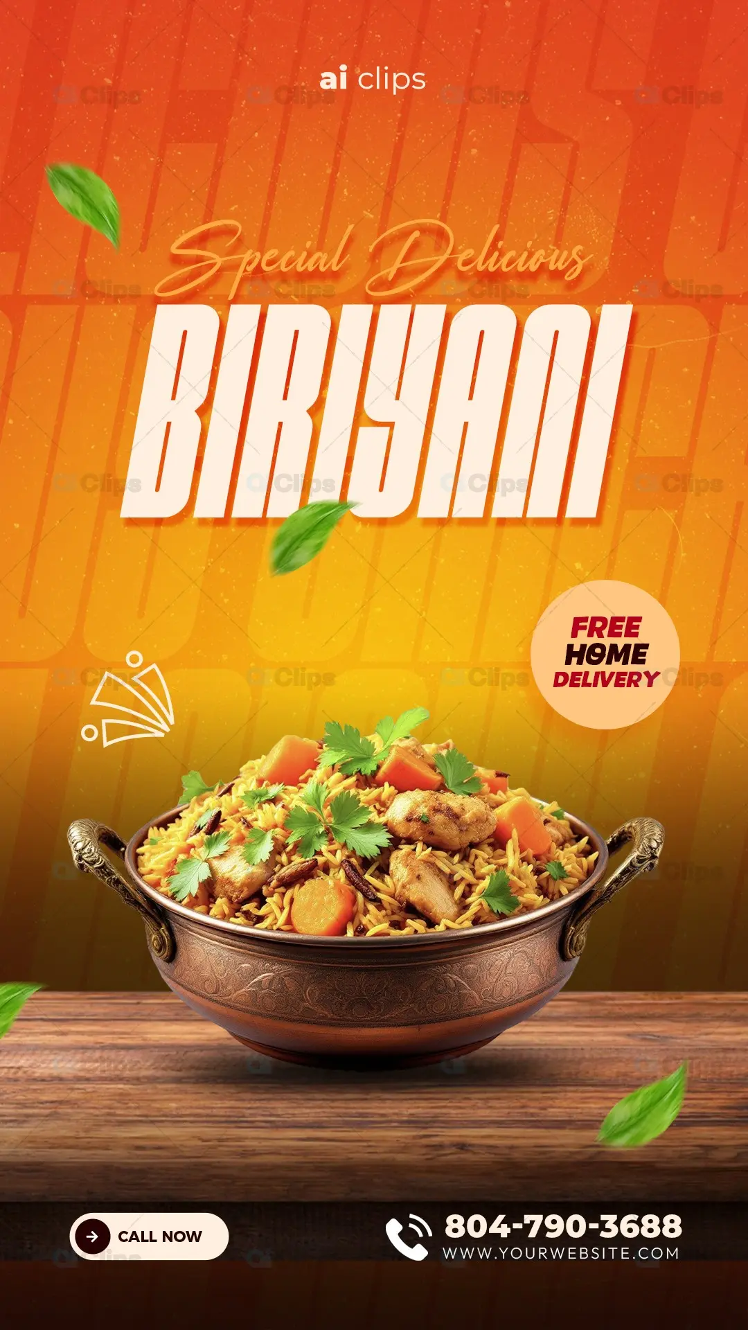 Special Biriyani Promotion PSD Template