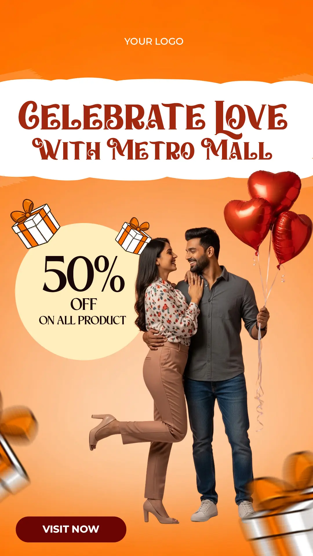 Romantic Retail Sale Story Template