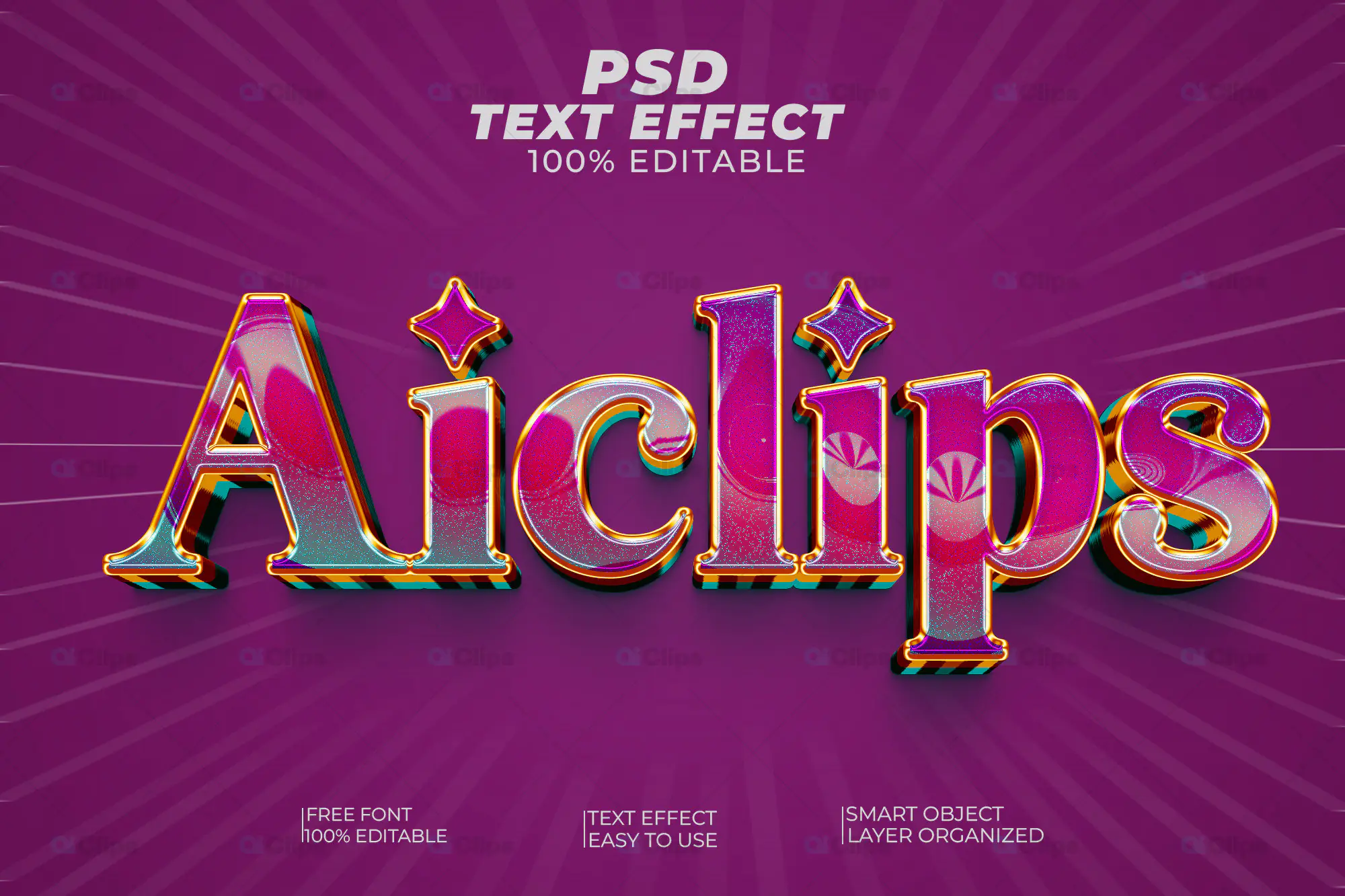 Royal Shine 3D Text Effect PSD