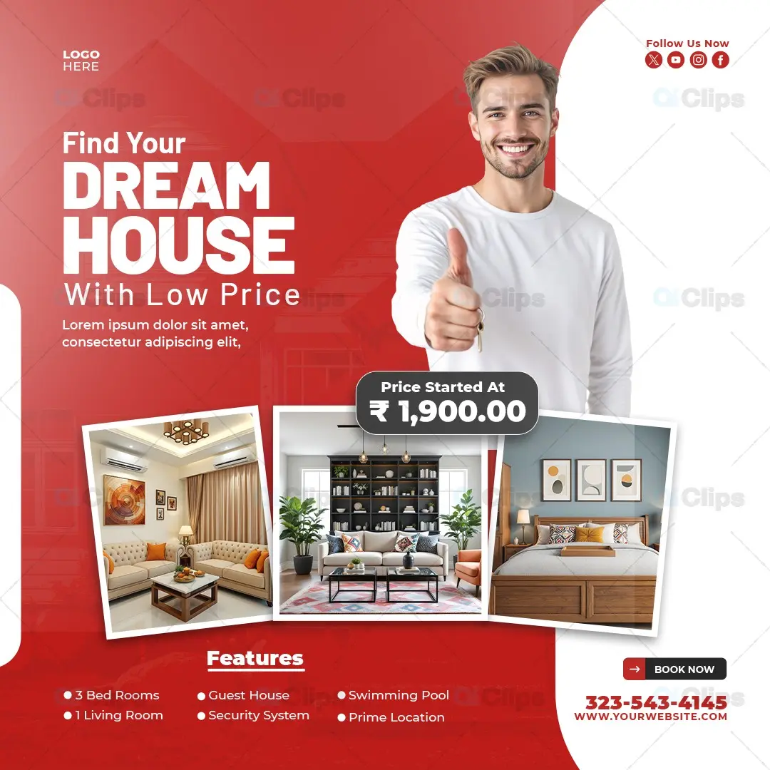 Real Estate Dream House Promotion PSD Template