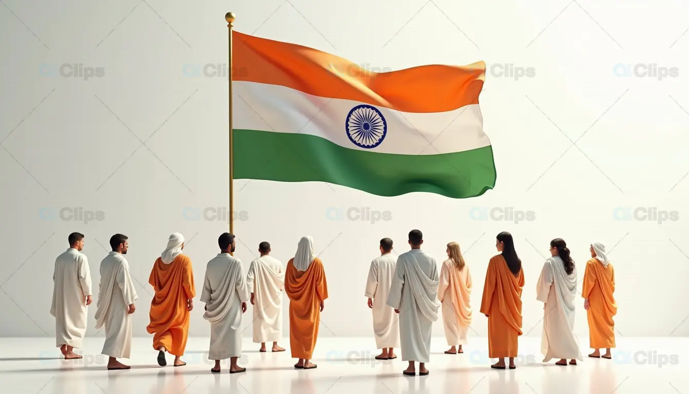 Unity in Diversity: Group Gathering Under the Indian Flag