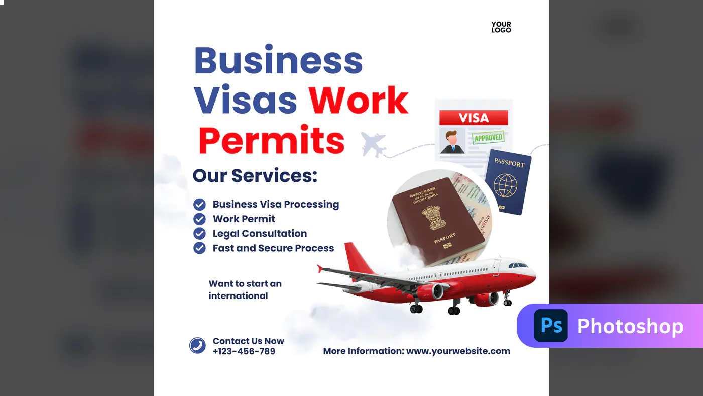 Business Visa and Work Permit Services Template