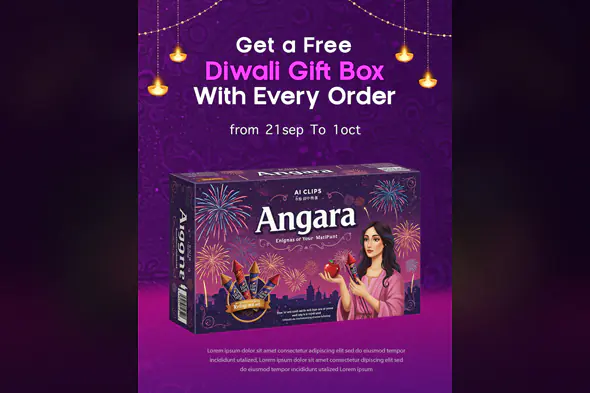 Diwali Offers Gift Box PSD Template