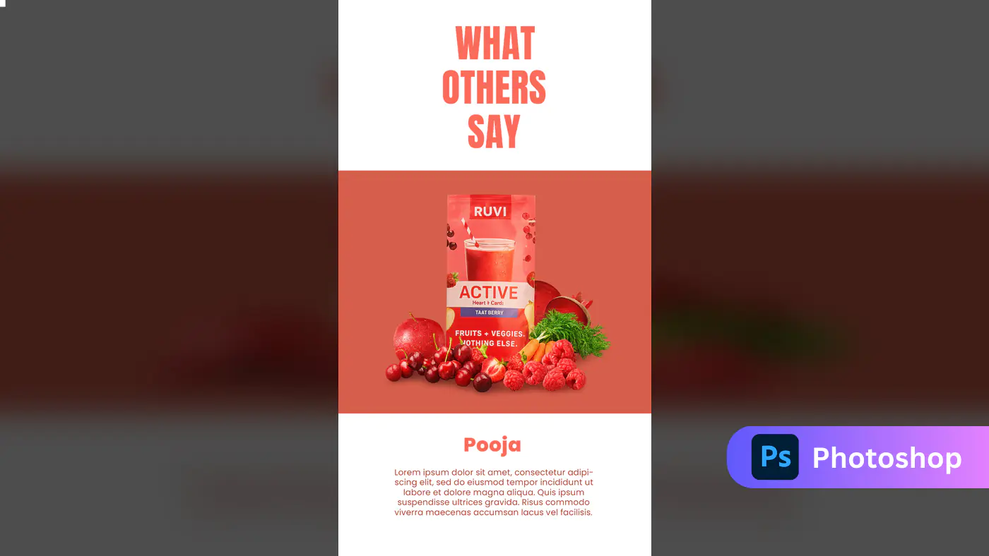 Healthy Smoothie Product Testimonial Template