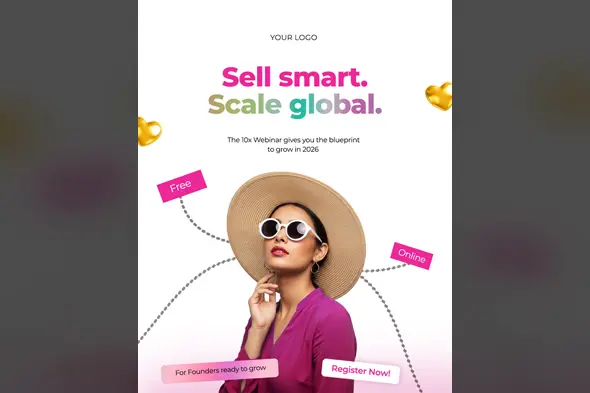 Global Business Webinar Ad Template
