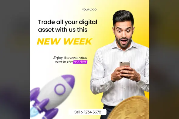 Cryptocurrency Trading Promotional Template