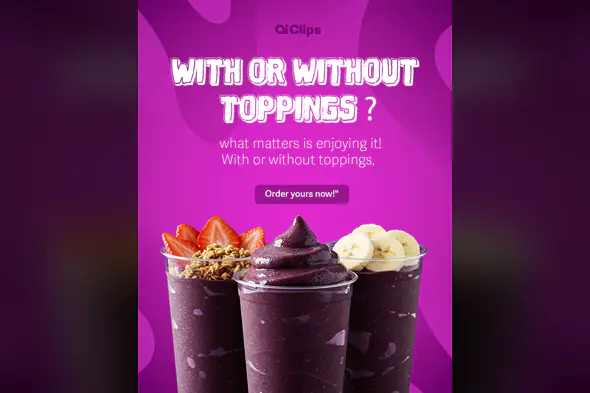 Smoothie Toppings Choice PSD Template