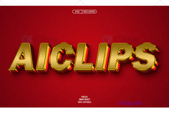 Golden Text Effects PSD