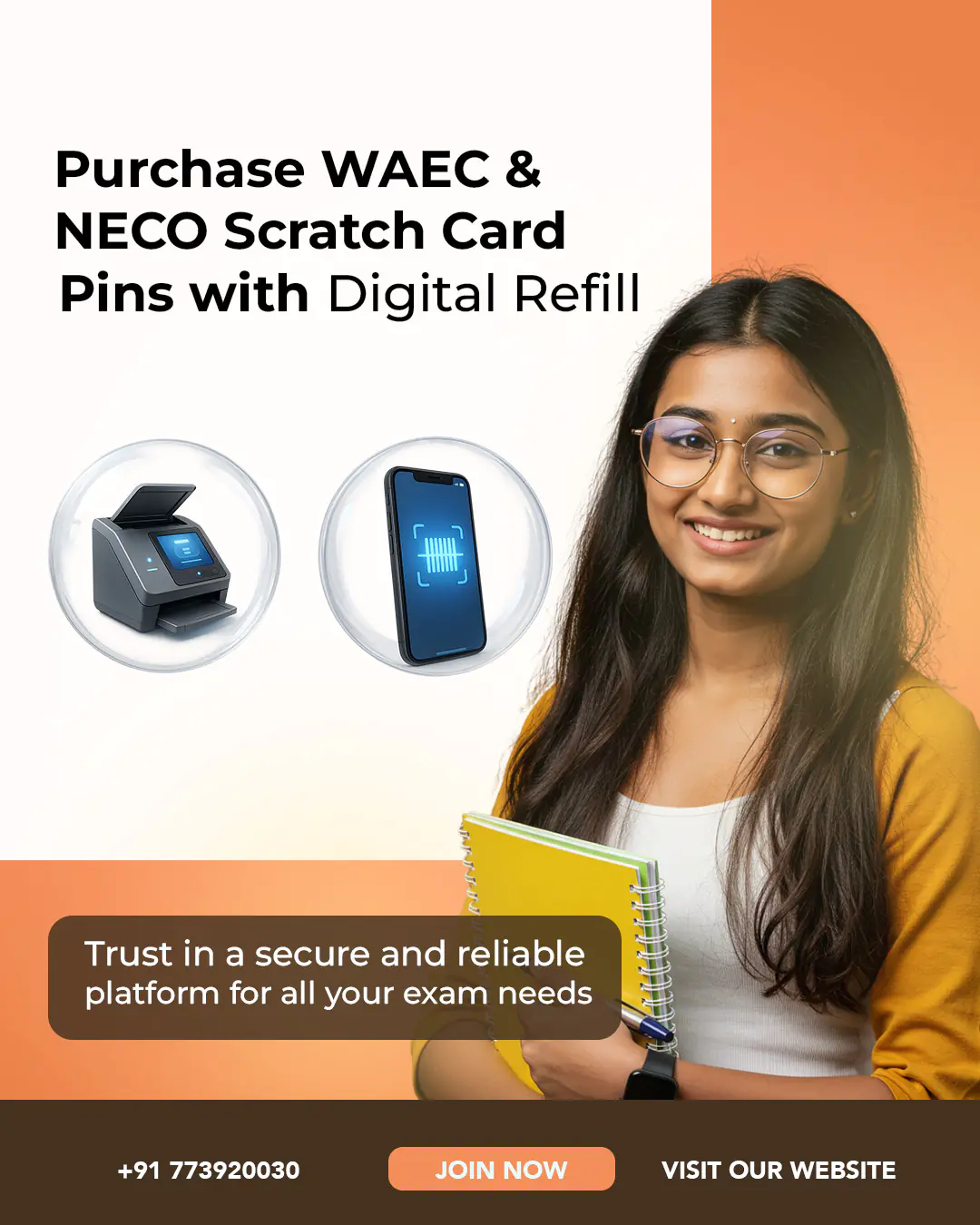 Enhanced Digital Exam Refill Service Ad Template