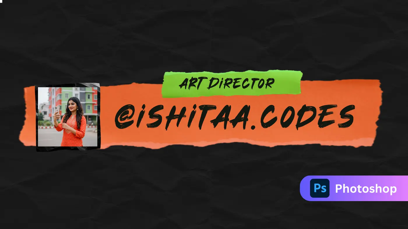 Art Director Template with Ripped Paper Style