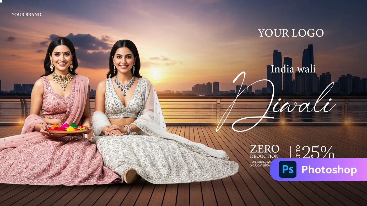 Elegant Diwali Jewelry Sale Social Media Template