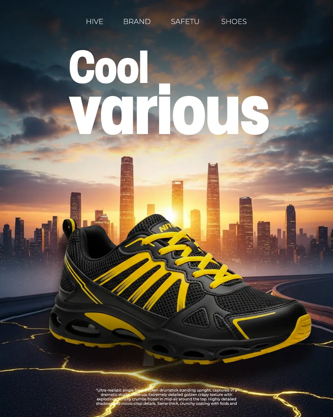 Athletic Footwear Advertisement Template