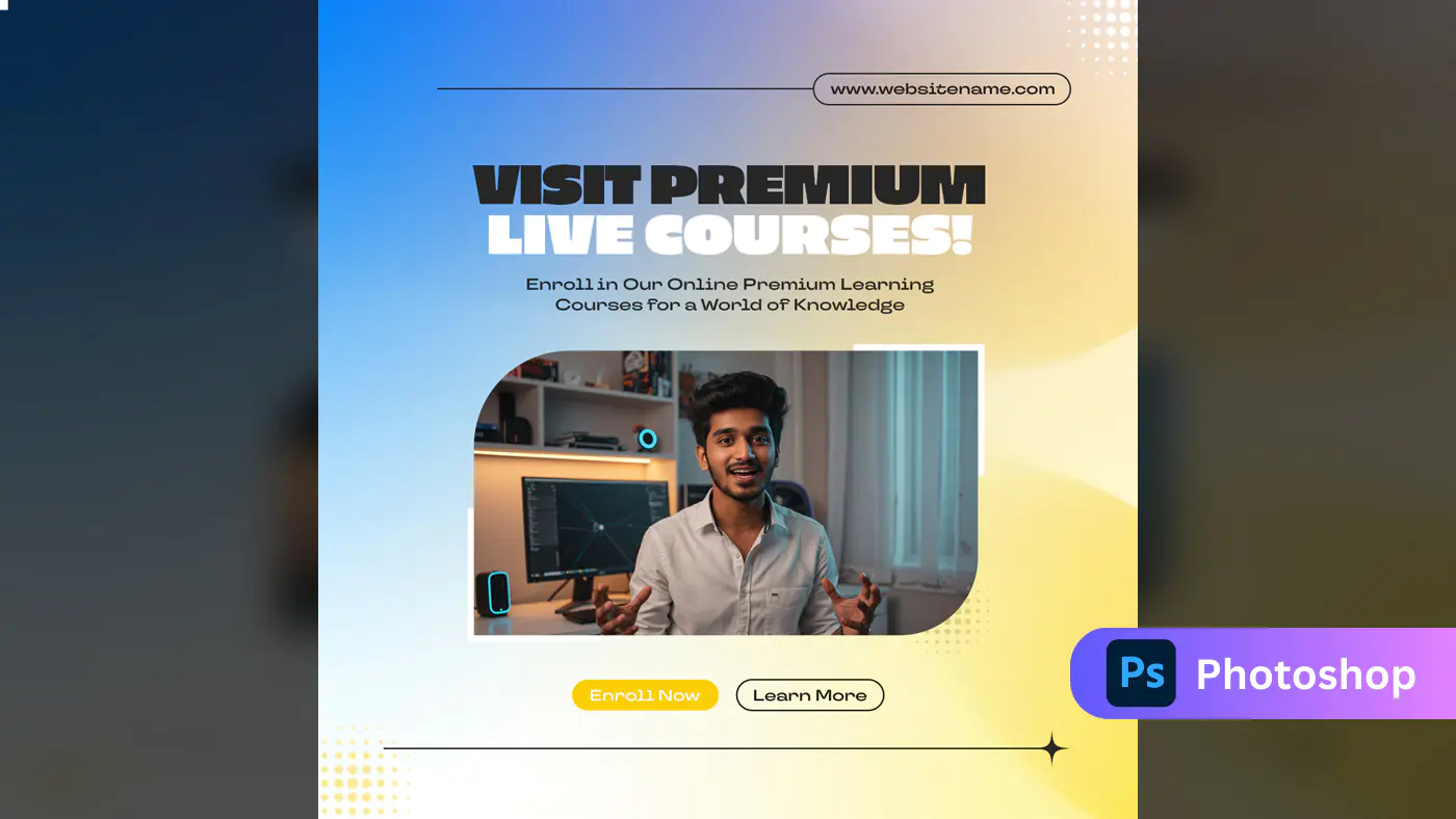 Premium Live Courses Ad Template