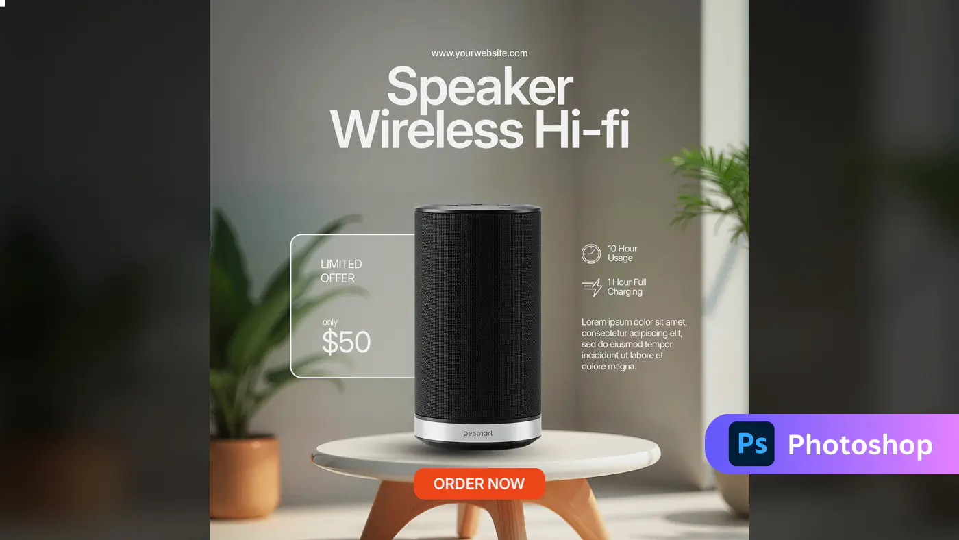 Wireless Speaker Promotion Template