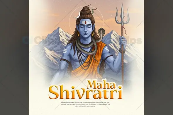 Maha Shivratri Divine Celebration PSD Template
