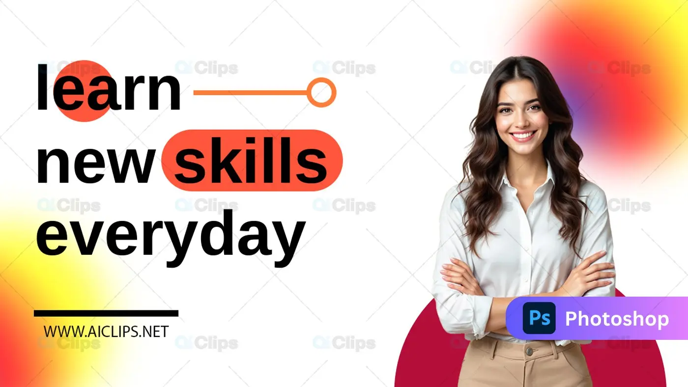 Professional Learning Skills Banner with Gradient Background