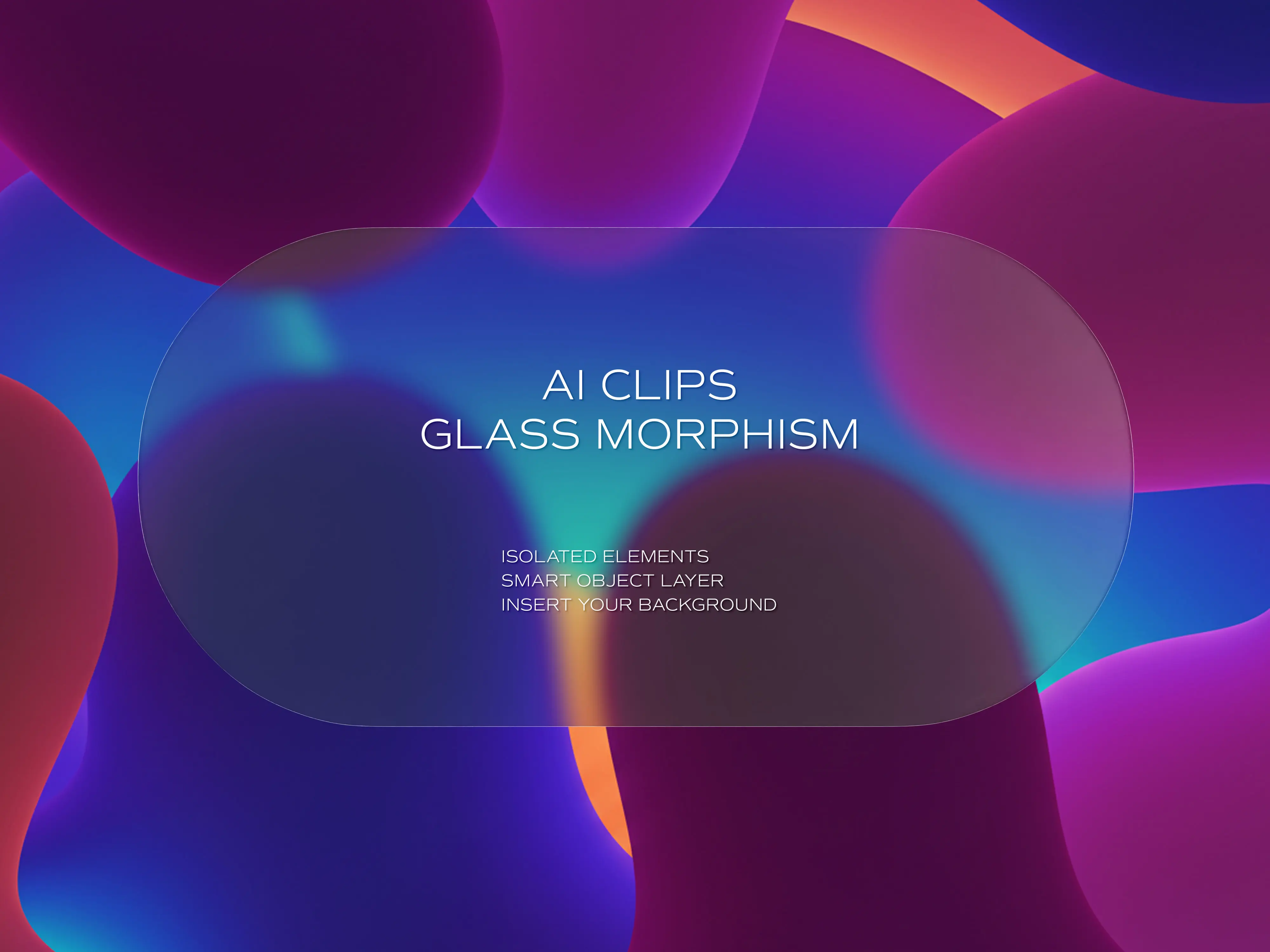 Glass Morphism Blobs UI Mockup