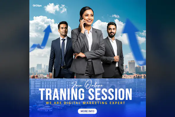 Digital Marketing Online Training Session template